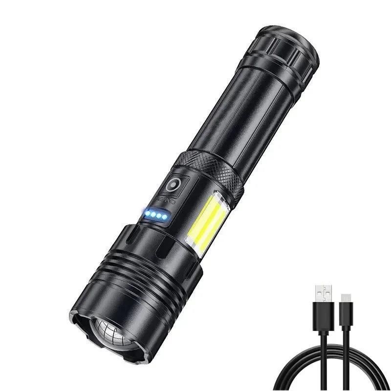 Work Light IPX5 Waterproof Rechargeable Super Bright Torch Pocket Flash Light for Outdoor Emergency Camping Hiking