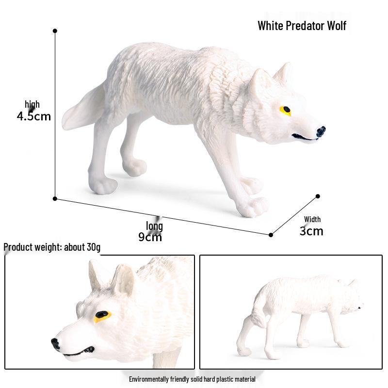 Children's Wild Animal Forest Wolf Toy - Lying Wolf Figurine for Car Decoration