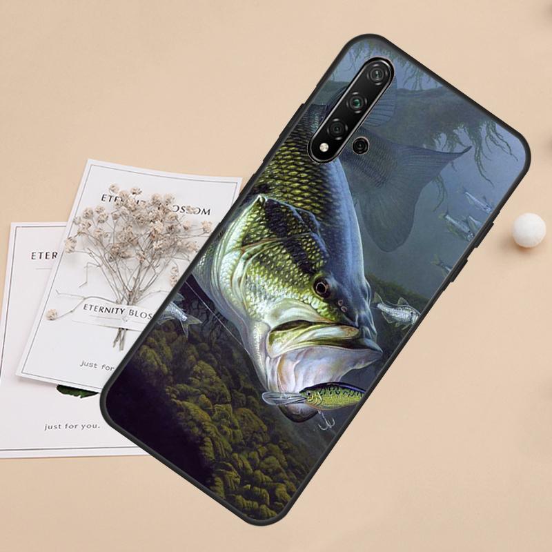 

Bass Fishing Lake Fisherman For Huawei Nova 8i 7i 11i 12i 12s 9 10 SE Y60 Y61 Y70 Y72 Y73 Y90 Y91 P20 P40 P30 Lite Case Nova 11 Pro