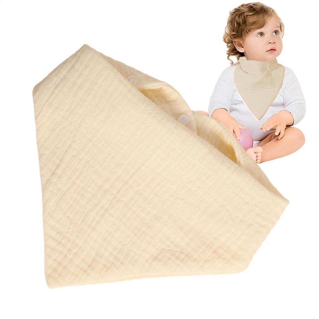 Baby Drool Bib Baby Absorbent Triangular Drool Bib for Babies 4-Layer Cloth Burp Breathable Absorbent Toddler Feeding Supplies