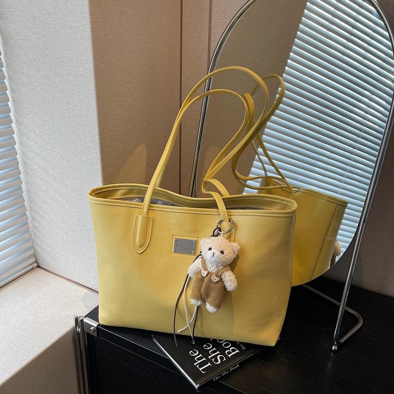 Geantă mare simplă și versatilă pentru femei, nouă, geantă tote casual de mare capacitate, geantă de umăr pentru studenți