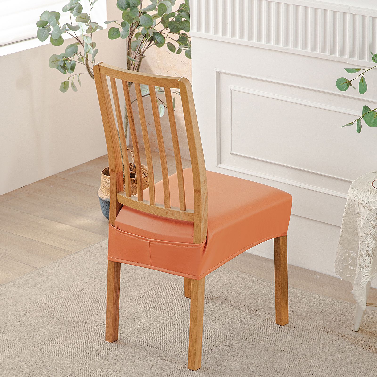 

All-Inclusive Open Leather Chair Cover, Four-Season Universal Pu Waterproof And Oil-Proof Leather Chair Cover, Seat Protective Cover Tongue Pad