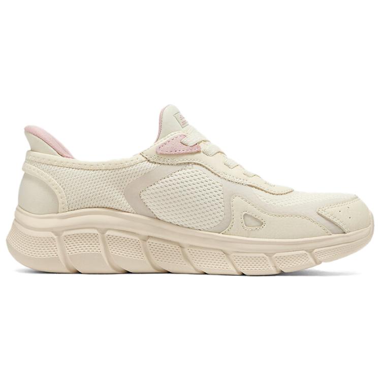 Skechers Bobs B Flex Comfortable Low-Top Casual Shoes Women Sneakers Beige 117635-NAT