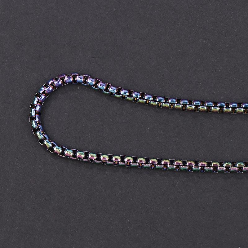 Anti-Lost Pen Lanyard Anti-Drop Portable Metal Chain Necklace Lanyard Metal Lanyard Sling Snake Bone Chain With Rubble Ring