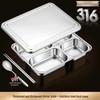 Yuanbin Yanno 316 Edelstahl Bento Box mit Fächern und Deckel