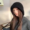 Balaclava hat big head circumference thickened knitted hat children's winter cold-proof thunder hat warm ear protective wool hat