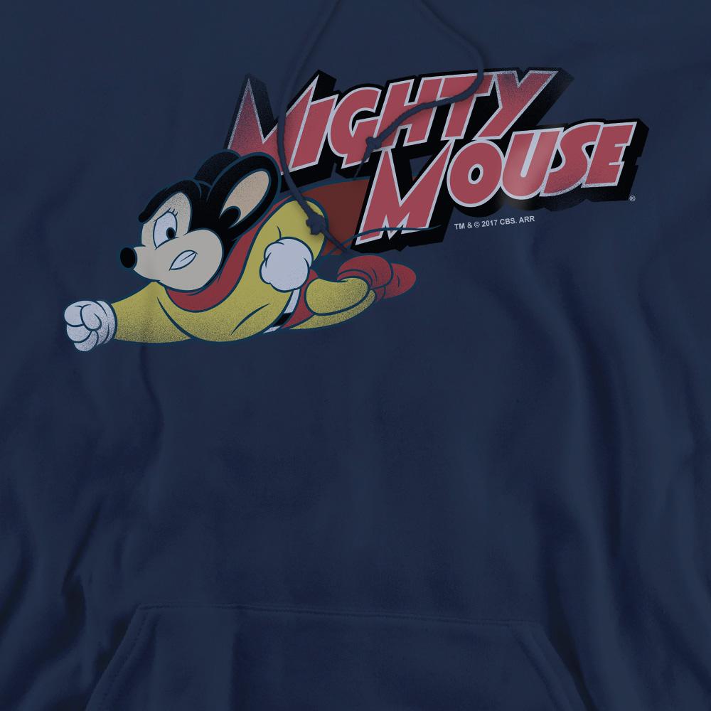 Mighty Mouse Mens Mighty Retro Hoodie