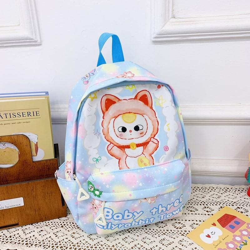 Plush Cute Cartoon Rabbit Letter Printed Children Backpack For School Use
