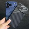 Dual Color Carbon Fiber Texture Case For iPhone 17 Air 16 15 14 13 12 11 Pro Max Plus Hard PC Armor Slim Shockproof Funda