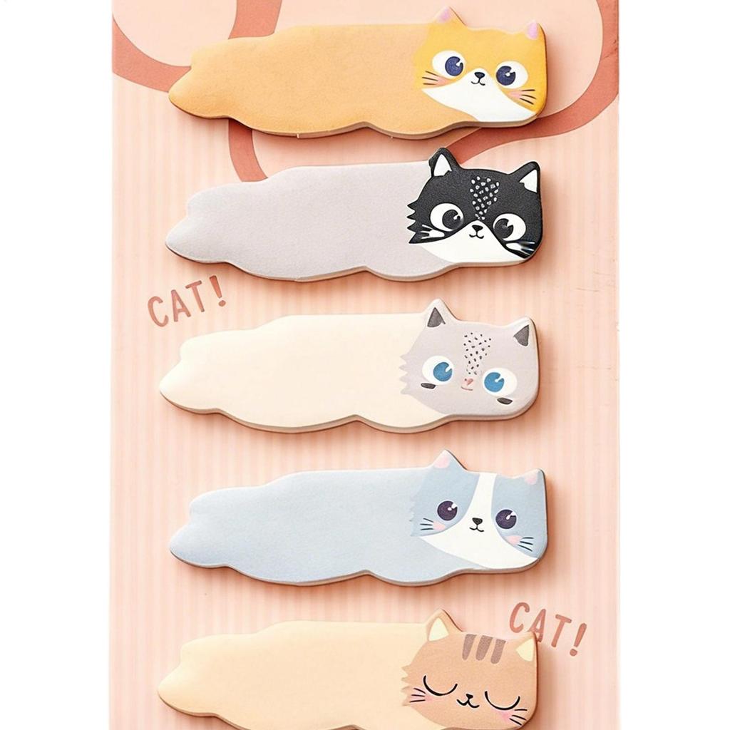 180 Sheets/Pack Cute Cat Index Tabs Self Adhesive Page Markers Waterproof Sticky Notes Classify Files Flags Posted  Stickers