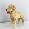 Golden Retriever Micro Mini Toy DIY Model Creative Building Game - Collectible Pet Themed Blocks, Unique Gift Idea