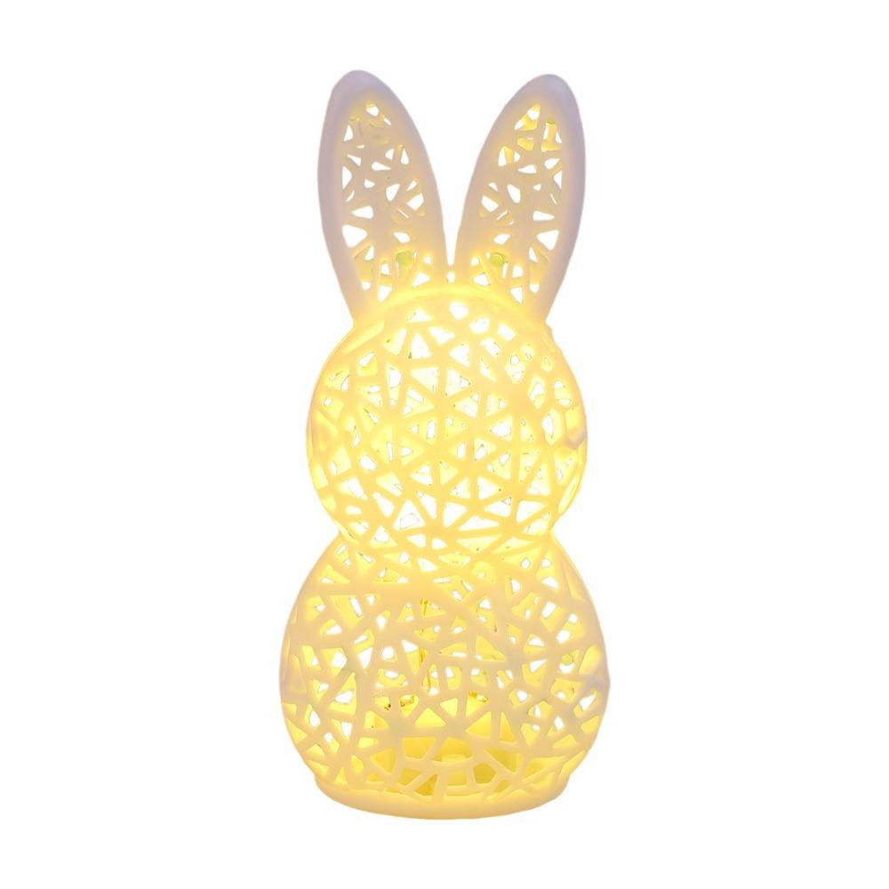 Cartoon 3D Printed Easter Rabbit Lamp Cute Lightweight Easter Atmosphere Light Plastic LED Easter Bunny Ornament