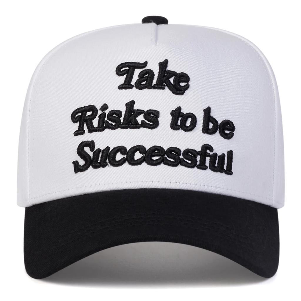 Unisex Take Risks To Be Successful Embroidery Baseball Caps Adjustable Casual Hats Spring and Autumn Outdoor Sunscreen Hat