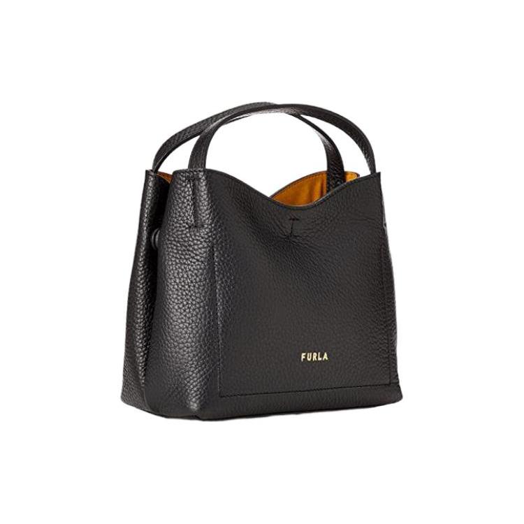 New Furla Primula Leather Shoulder Bag, Crossbody Bag, Handbag Mini Women's Black WB00780-BX0041-O6000