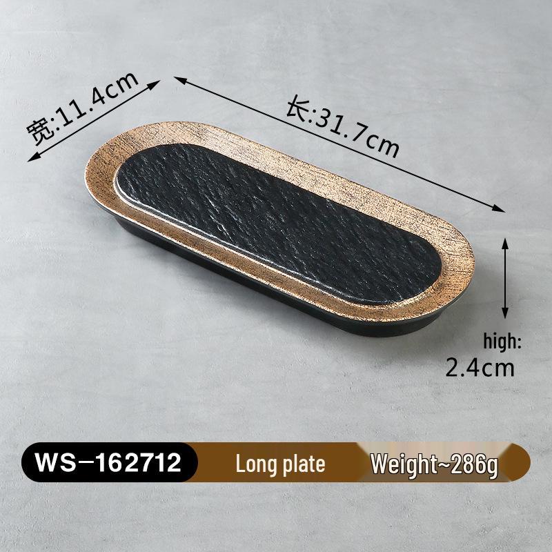 Melamine Imitation Porcelain Hot Pot & BBQ Plate with Handle