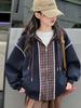 Girls' 2025 Korean Style Versatile Hoodie Cardigan for Spring and Autumn