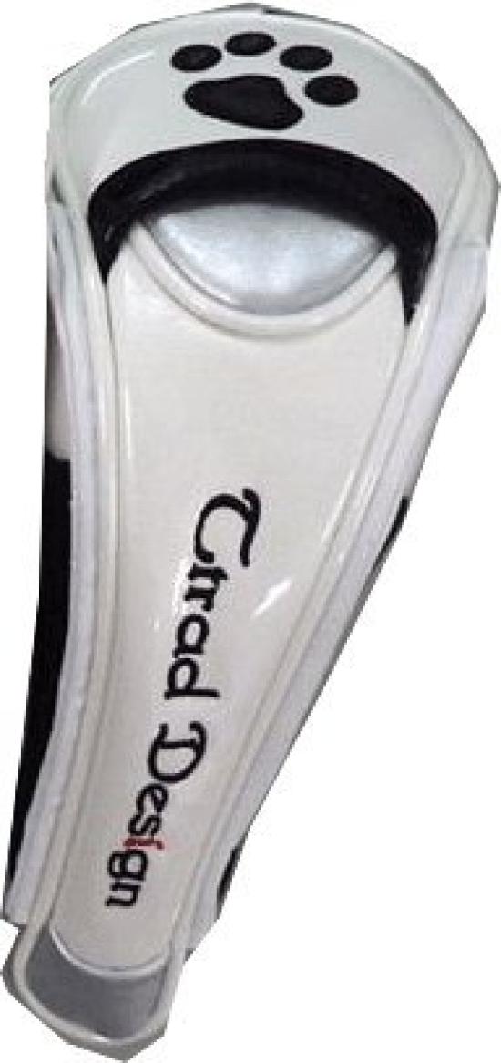 

Utility golf head cover with dog embroidery, magnetic type (black)