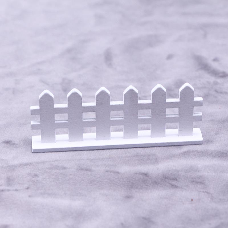 Wooden Dollhouse Fence Miniature Decoration Model Accessory