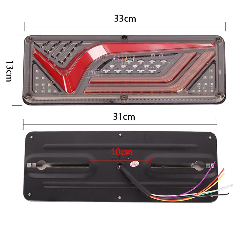 Truck LED Tail Light 2PCS Waterproof 12V 24V Rear Lamp Stop Reverse Safety Indicator Fog Lights for Trailer Truck Car Taillights