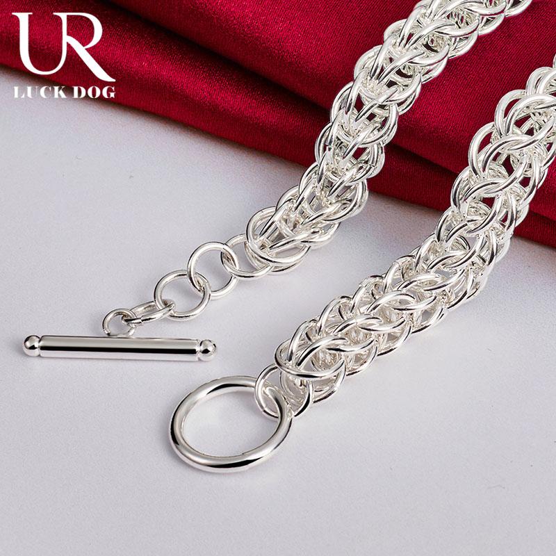 925 Sterling Silver Multi Circle Necklace Fashionable Wedding Jewelry