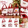Christmas Gift Bags with Design, Linen Candy Bags with Santa Hat for Holiday Decor and Party Favors