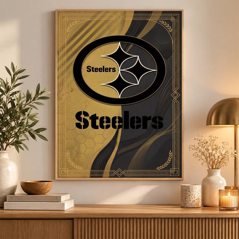 Pittsburgh Steelers Diamond Painting Kit 5D Full Drill DIY Diamond Mosaic Wall Art Home Decor