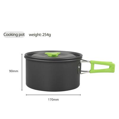 9 Pcs Outdoor Camping Cookware DS310 Picnic Cooking Set With Cooking Pot Frying Pan Kettle Plastic
