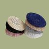 Elegant Hollow Out Knitted Beret Cap Stylish Pumpkin Shape For Ladies Daily Wear