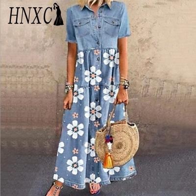 Damesmode Zomer Lente Korte Mouw POLO Hals Losse Casual Jurken