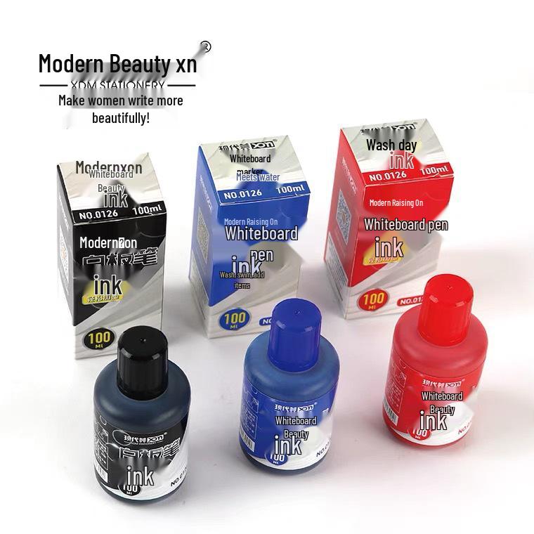 Erasable Whiteboard Marker Ink Refill 100ml - Available In Red, Black, and Blue