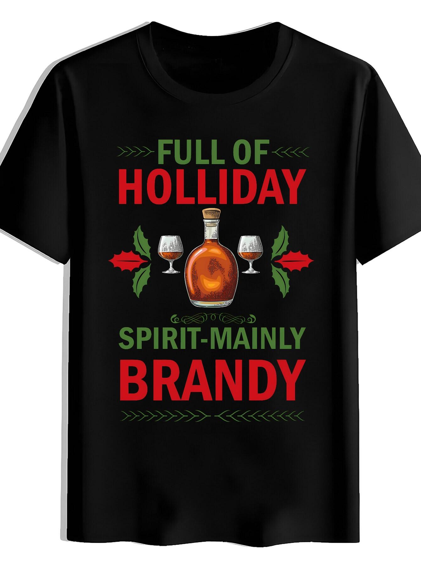 T-shirt A Short-Sleeve Featuring Christmas Elements XXXXL