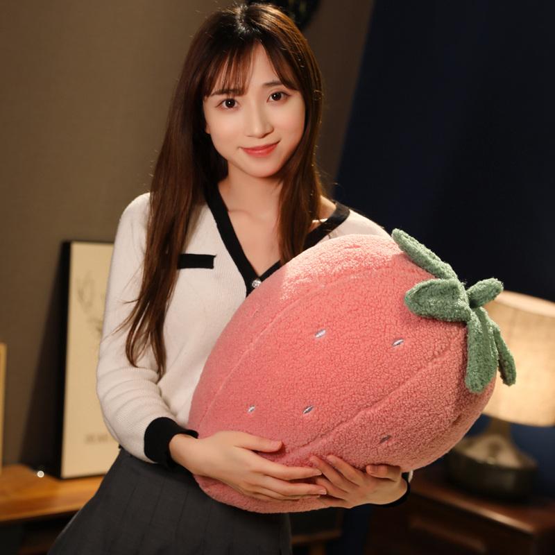 35-45cm Strawberry Pineapple Orange Plush Toy Shy Figured Baby Fruit Plant Plushie Squishy Toys Props Kids Gift