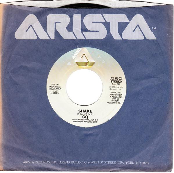 

7inch Record GQ - Shake / Face To Face AS0603 Arista 1981 US Soul/Funk Used