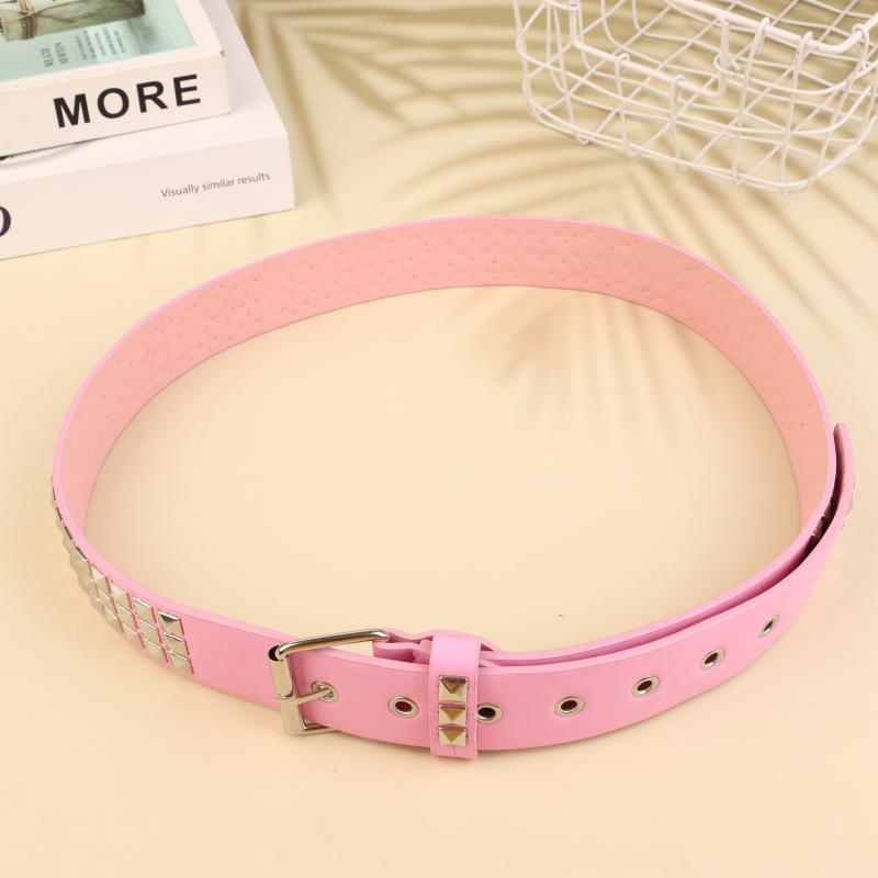 Buckle Belt Metal Vintage Men Women Belt Pu Leather Waistband Jeans Pants Decorative Belt