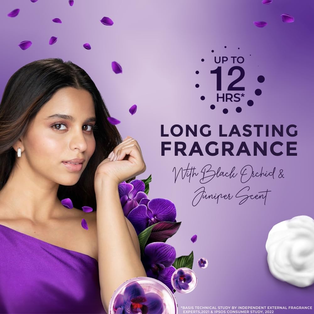 Lux Black Orchid & Juniper Oil Bodywash Refill Pack 1 Litre Soft Glowing Skin Paraben Free