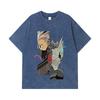 275 GSM Washed T-shirts 100% Cotton Kaiju No 8 V17 Print Unisex Heavy Cotton T Shirt
