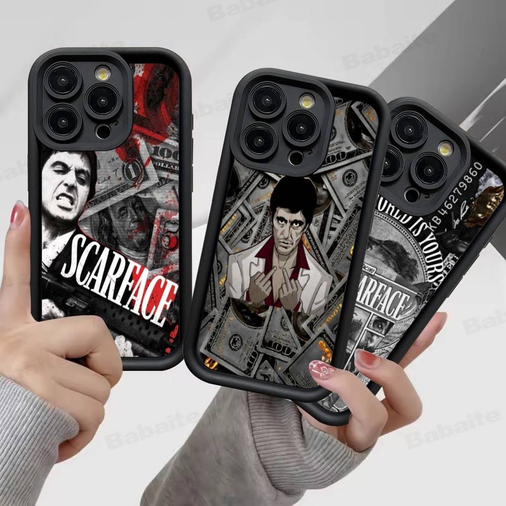 Classic S-Scarface Film Tony Phone Case For IPhone 16 15 14 Plus 13 12 11 17 Pro Max Pro Soft Cover