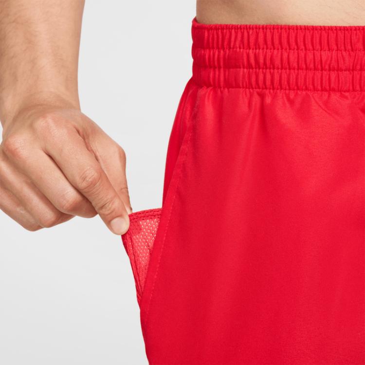 Nike Solid Color Logo Elastic Waist Swim Trunks Men swimwear Red NESSF560-614