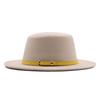 British Hat Retro Woolen Hat Wide Brim Flat Top Top Top Hat Simple Autumn and Winter Hat Trendy Sun Hat Felt Hat
