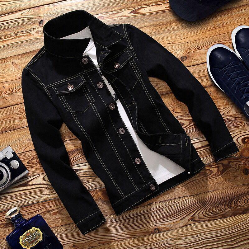 Джинсовая куртка больших размеров, весенне-осенняя джинсовая куртка, мужская одежда, тонкая джинсовая куртка, трендовая повседневная одежда M