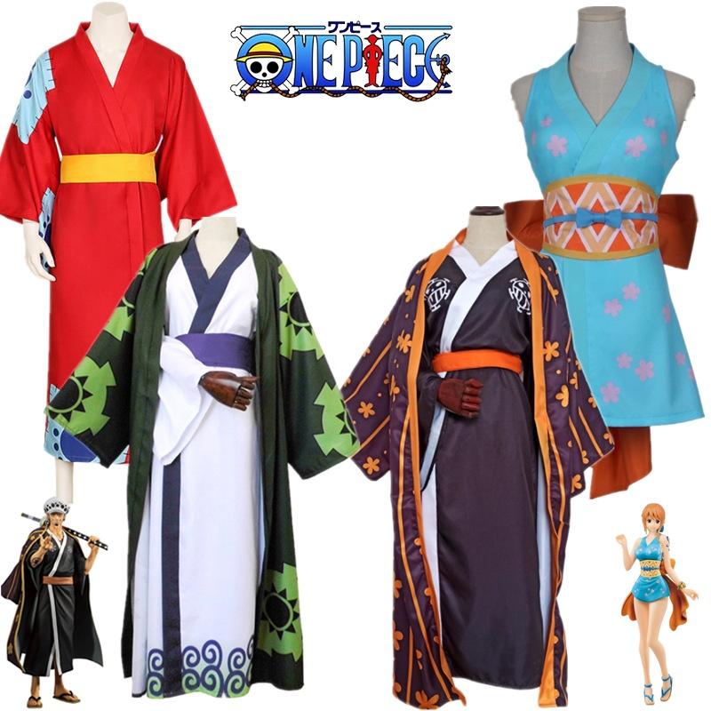 Trafalgar D Water Law Cosplay Costume Premium Quality Kimono Robe For Halloween Carnival