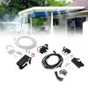 Outdoor Misting System Efficient with 29.5ft Pump Filter Nozzles Power Supply Garden Mist Hose Kit f