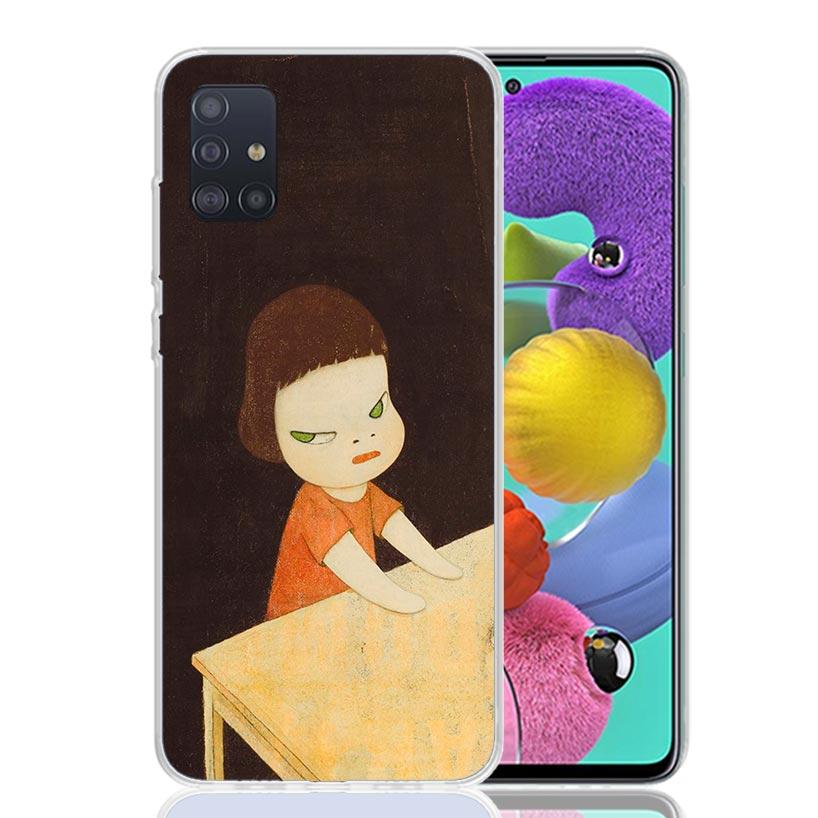 Y-Yoshitomo Nara Phone Case For Samsung Galaxy A52 A32 A22 A12 A02S A50S A30S A51 A31 AA71 Note 20 Ultra 10 S10 Plus Galaxy A52