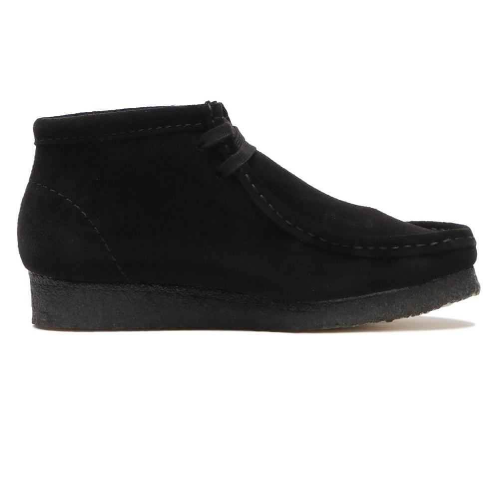 ClarkS W S Wallabee Boot. 26155521 Black Suede