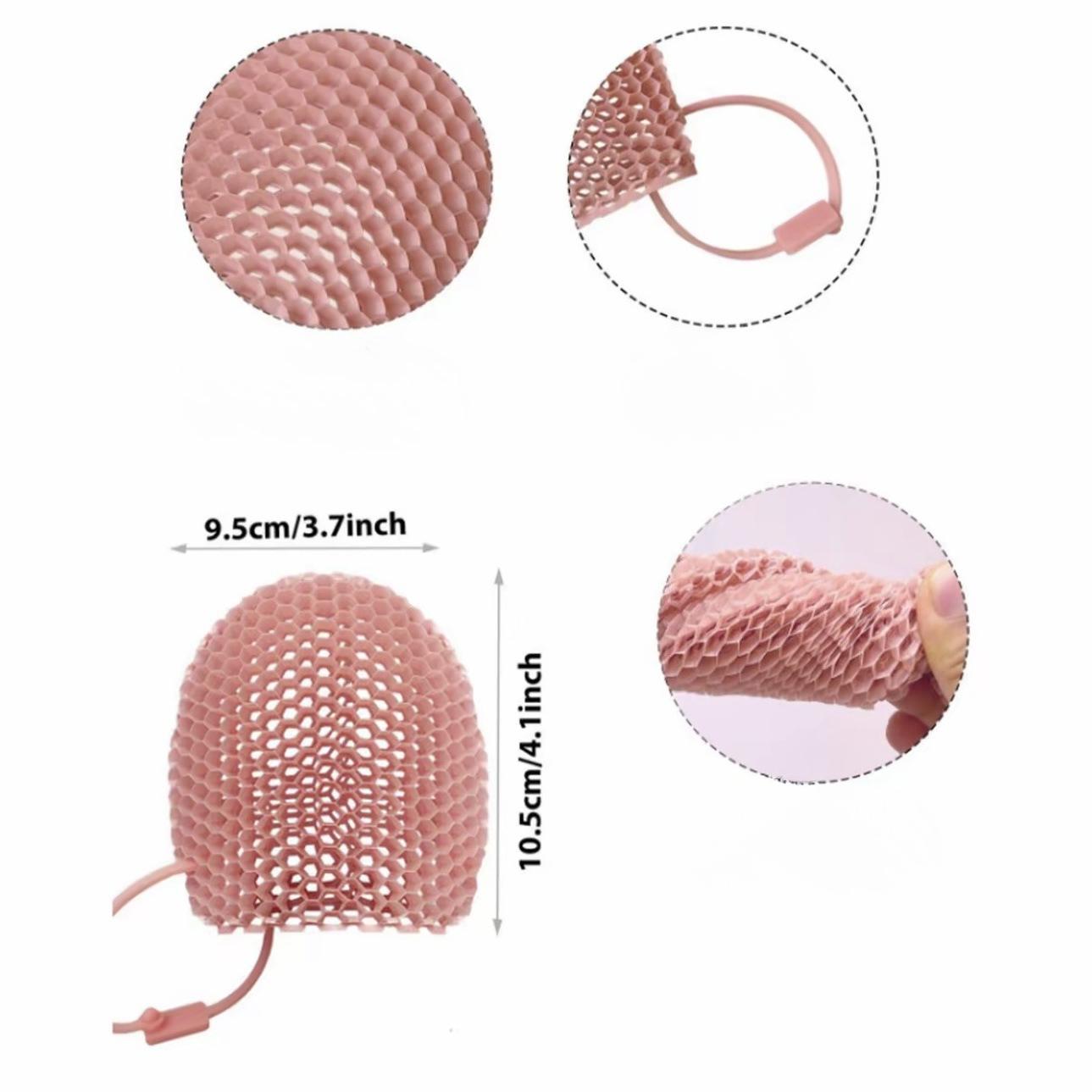 

TPU Material Facial And Body Exfoliating Honeycomb Finger Sleeve Innovative Production Process 3D Honeycomb Woven Structure