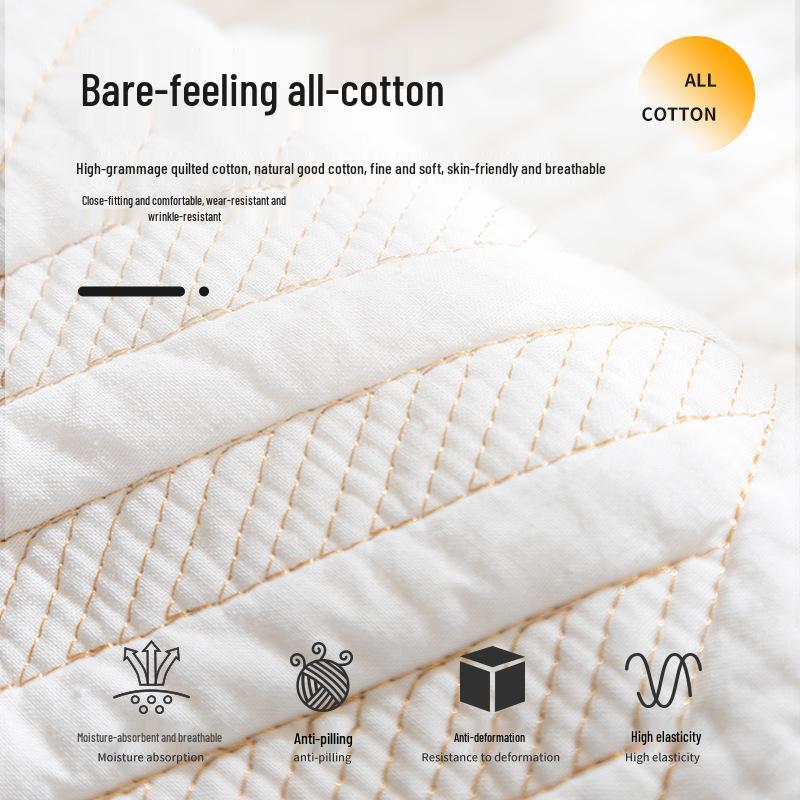 All-Season Non-Slip Pure Cotton Sofa Cushion - Solid Color, Japanese & Korean Design (2024 Model)