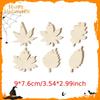 36 Pieces Wooden Ornaments to Paint Crafts Halloween Thanksgiving Decoration Wood Discs for Harvest