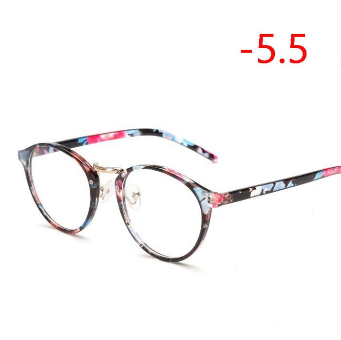 Retro Runde Brille Männer Frauen Ultraleicht Myopie Brillen Myopiebrillen fertig -1 -1,5 -2 -2,5 -3 -3,5 -4 -4,5 -5 -6