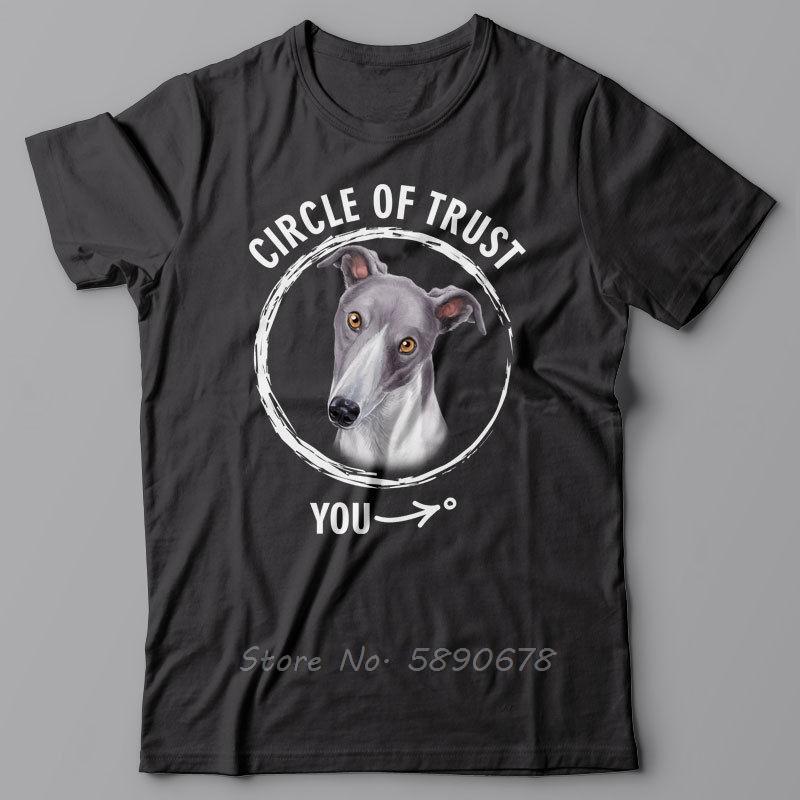 New T Shirts Unisex Funny Tops Tee Basic Models Circle Of Trust Greyhound Gift For Dog Lover T Shirt Logo