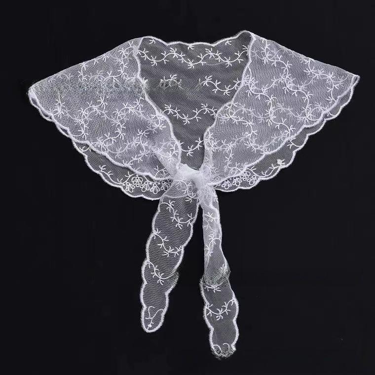 Silk Scarf Summer Lightweight Lace Floral Wrap For Women